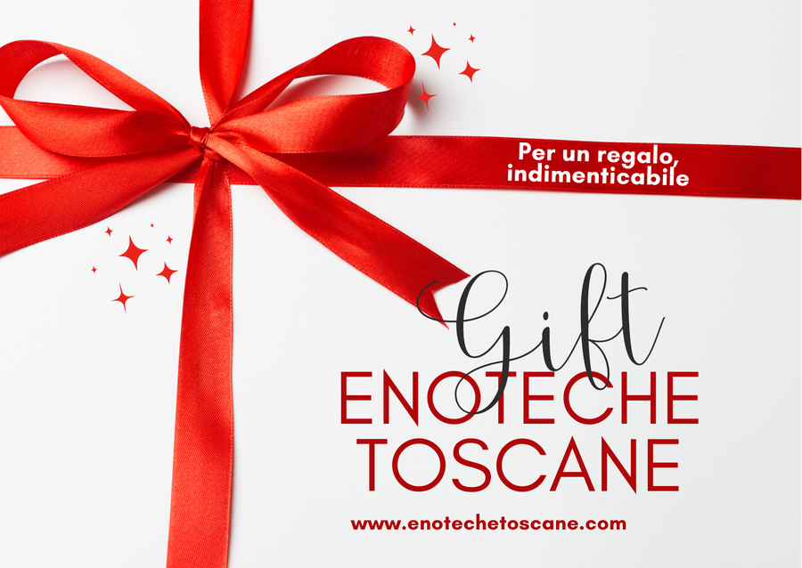 Carta Riserva Enoteche Toscane, carta regalo elegante con design raffinato, ideale per appassionati di vino e enogastronomia.
